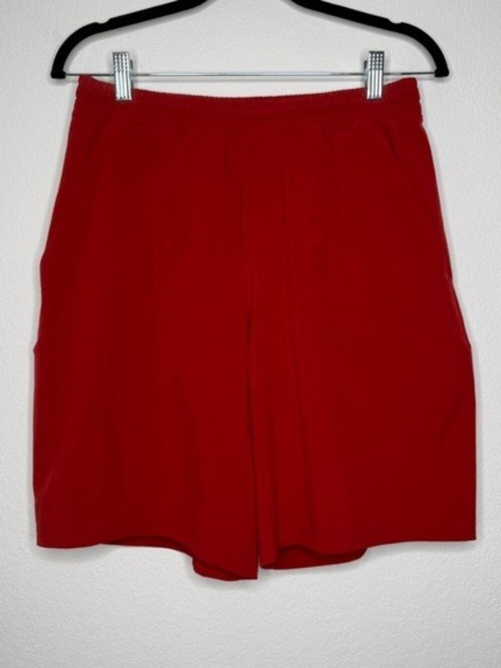 Lululemon Lined Pace Breaker Athletic Shorts Red 9 Inch Pockets Size M